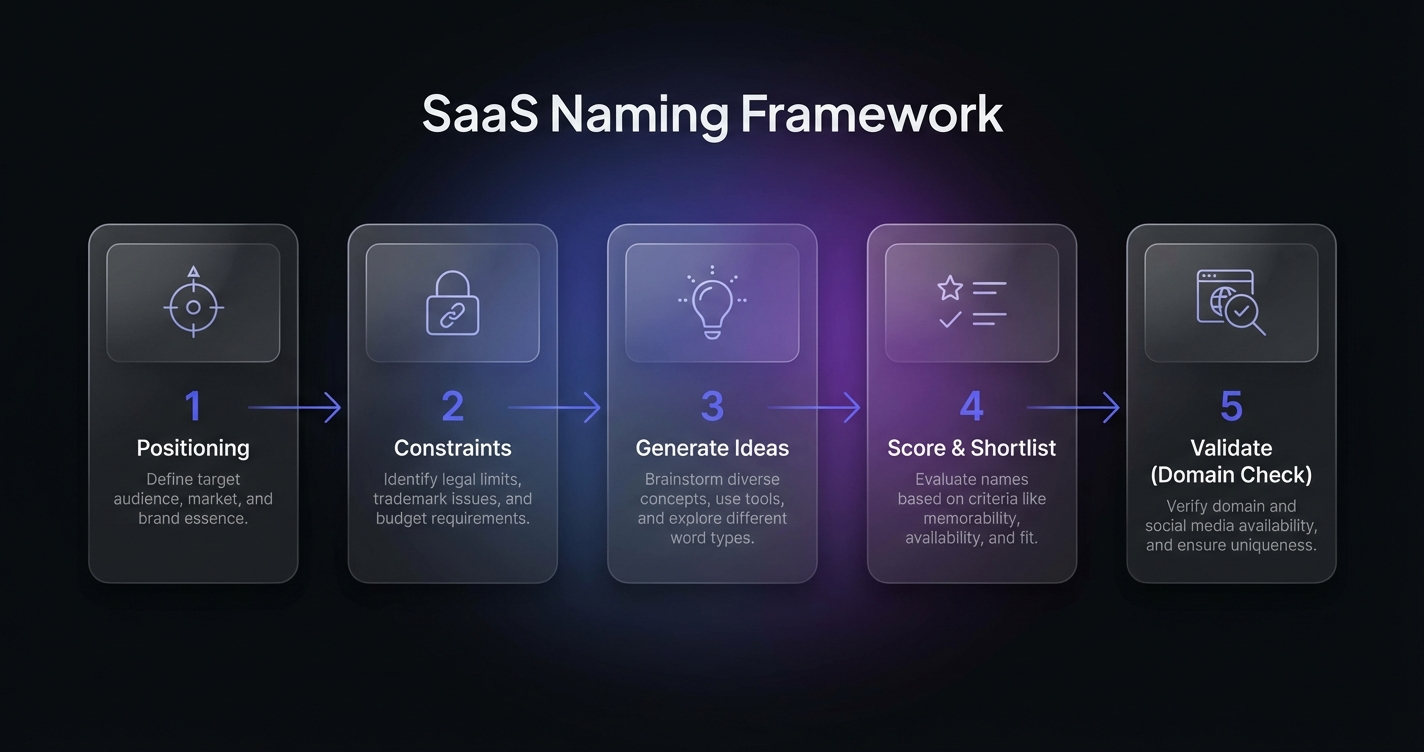 Step-by-step naming framework diagram